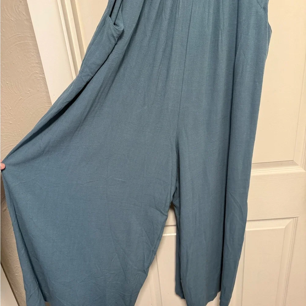 Women's Blue Jumpsuit - Picture 7 of 8